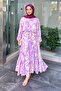 Melvani Layered Belted Dress - Lilac - 4