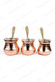 Copper Coffee Pot Set, 3-Piece Chubby