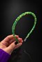 Bym429-3 Women's Green Sequin Embroidered Thin Hair Crown Shiny Evening Dress Casual - 4