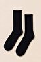 Black Unisex Socks – Plain Basic Ribbed Daily Sports Socks