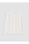 White Crew Neck Text Printed Boys' T-Shirt - 4