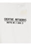 White Crew Neck Text Printed Boys' T-Shirt - 3