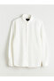 White Regular Fit Long Sleeve Men's Shirt - 5