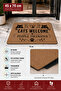 Door Mat 45X70Cm Velour Texture Coco Appearance Non-Slip Outdoor Cats Welcome - 3