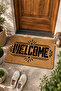 Door Mat 45X70Cm Velour Texture Coco Appearance Non-Slip Indoor Outdoor Geometric Welcome