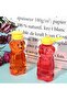 4 Pieces Juice Bear Bottles, Honey Bear Drinking Bottles,Plastic Reusable Drinking Cups,Includes 4 S - 4