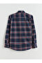 Ozmarka New Season Regular Fit Long Sleeve Plaid Gabardine Men's Shirt - 7