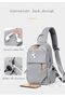 Crossbody Backpack, Lightweight Shoulder Bag Men Women Adjustable Strap Backpack Chest Bag with USB - 4
