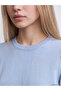 Blue Crew Neck Women's Knitwear Sweater - 4