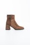 Averon Women's Genuine Leather Suede Heeled Tan Boots - 5