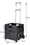 Multi-Functional Portable Folding Shopping Cart Durable Plastic Storage Organizer Box with Handle - 4
