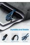 USB C to USB C Cable, 3 Pack 60W Type C Cable (1ft, Blue) - 6