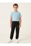 Boy's Tracksuit Set 100% Cotton Baby Blue Top with Black Writing on the Bottom
