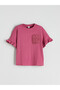 Esvab • Modern & Distinctive Zero Roba Collar Ruffle Detailed Girls' T-Shirt - 2