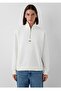 Logo Semi-Zip Loose Fit Comfortable Cut Sweatshirt. - 2