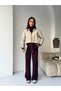 Women's Modal Fabric Hooded Parachute Detailed Top and Bottom Set with Stopper Detail