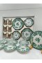 18 Piece Herenica Tea and Dessert Set 6 Tea Cups 6 Tea Plates 6 Dessert Plates - 2