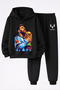 Lionel Messi Printed 3-Yarn Quality Sweatshirt and Trackpants Kids' Top-Bottom Set