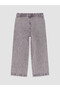 Elastic Waist Stoned Girls' Jean Trousers - 3