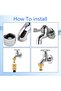 MuSylonz 4Pcs Heavy Duty Hose Connector Set, 1/2" And 3/4" 2-in-1 Solid Stainless Steel Quick Connec - 6