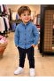 Boy's Denim Shirt Long Sleeve Embroidered Detailed Denim Shirt