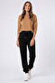 Women's Black Modal Elastic Cuffed Loose Fit Comfortable Stylish Sweatpants - 4