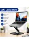 حامل لابتوب LSX7 بزاوية 360 درجة °   حامل كمبيوتر محمول قابل للطي من الألومنيوم مع قاعدة دوارة قابلة للتعديل ومريحة للاستخدام لأجهزة الكمبيوتر المحمولة من 10 إلى 15 بوصة - 2