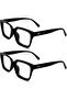 Classic Thick Square Frame Non-Prescription Eyeglasses for Women