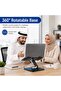 حامل لابتوب LSX7 بزاوية 360 درجة °   حامل كمبيوتر محمول قابل للطي من الألومنيوم مع قاعدة دوارة قابلة للتعديل ومريحة للاستخدام لأجهزة الكمبيوتر المحمولة من 10 إلى 15 بوصة - 4