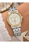 Women's Wristwatch Silver-Gold Color Casual and Stylish Combination Gift Boxed