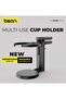 Multi Use Cup Holder with Strong Clip and Adjustable Hook - Universal Fit for Strollers Desks Bikes and More - Non Slip Silicone Pad and Durable Travel Ready Design - 6