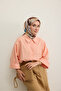 Twill Silk Scarf Retro Paisley Chocolate Brown - 4