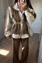 Fisto Fabric Garnished Hooded Suit Key37650 - 2
