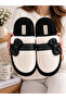 Lora Bowknot Detailed Plush House Slippers Closed Toe Soft Insole Winter House Slippers Dowry Slippers Gift Stc1348 - 5
