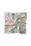 Twill Silk Scarf Retro Paisley Green - 6
