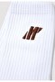 M0912192 Pro Embroidered Socket Tennis Socks Unisex Socks Brown - 2