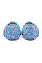 Blue Magnolia Patterned Booties |   Non-Slip Home & Nursery Booties - 4