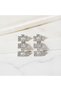 Shiny Zircon Stone Multiple Geometric Stone Earrings