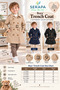 Boy's Trench Coat with Belt, Double Breasted, Stylish Seasonal Coat with Pockets - 5