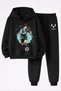 Lionel Messi Printed 3-Yarn Quality Sweatshirt and Trackpants Kids' Top-Bottom Set