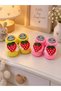 Newborn Strawberry Detailed Knitted Baby Booties – Tulle and Strawberry Felt Design Booties 2 Pairs