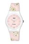 Ladies Analog Watch V10A-001VY with Floral Strap, Pink Dial