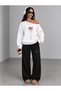 Spider Printed Women's Boat Neck Sweatshirt/Top Sweat Suit