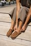 Ginto Women's Nude Tutun Genuine Suet Imported Toka Makosen Dikisli Loafer - 5