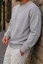Men's Stone 3 Thread Crew Neck Sweat Soft Puff Fabric - 3