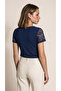 Women's Short Sleeve V-Neck Blouse, Pack of Lace Viscose - 6