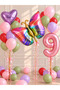 Party 9-Year-Old Butterfly Birthday Balloon Set |   Rakam Folyo |   Heart Foil |   21 Latex Balloons