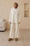 Button Detailed Stylish Sports Tunic Pants Double Knitwear Set - 3