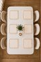 6-Piece Ruffled American Service Plate Set – Cream Color Stylish and Decorative Table Presentation Set