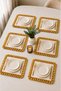 6-Piece Ruffled American Service Plate Set – Cream Color Stylish and Decorative Table Presentation Set - 2